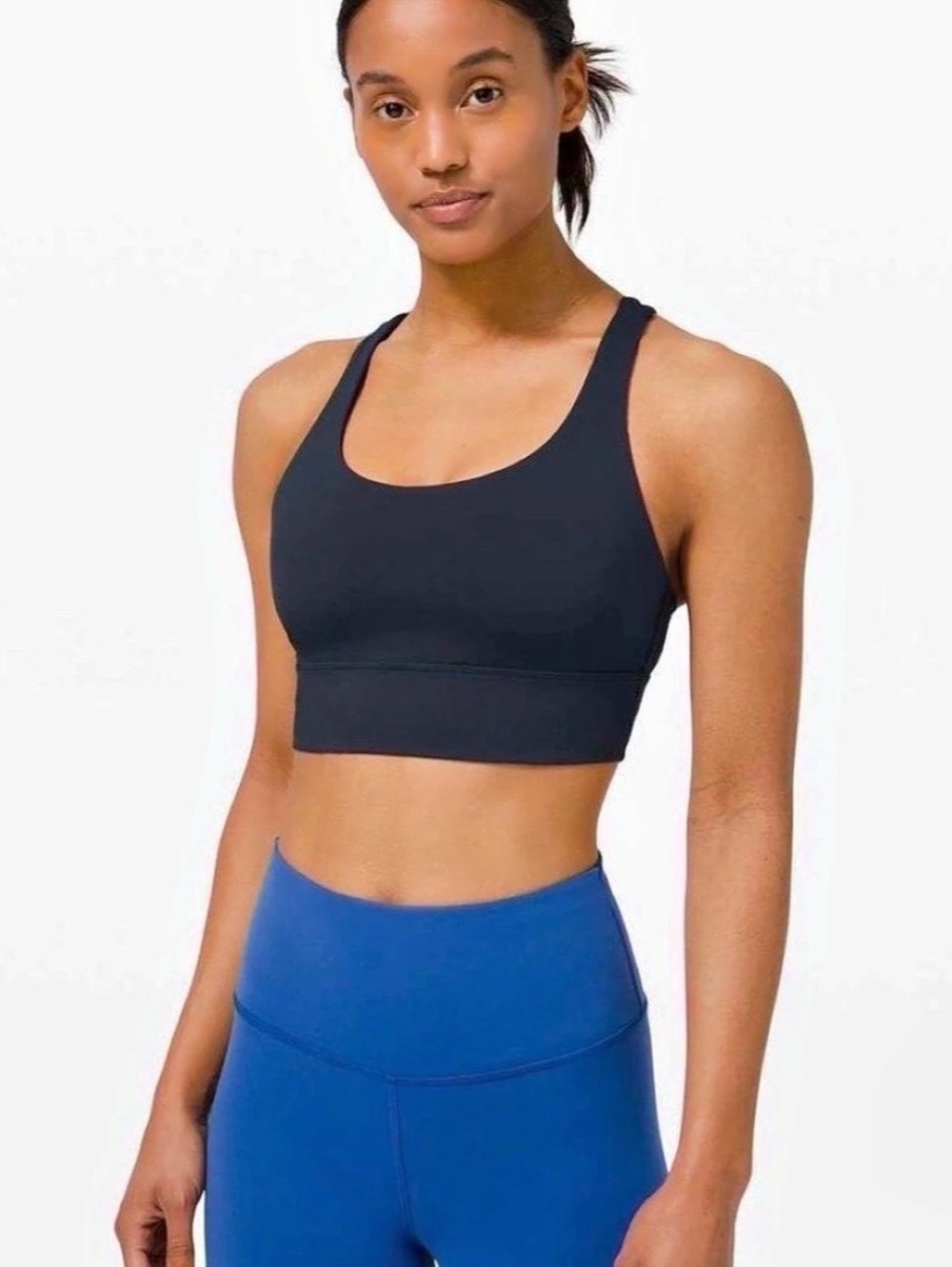 Lululemon Energy Bra Long Line Navy Sports Bra